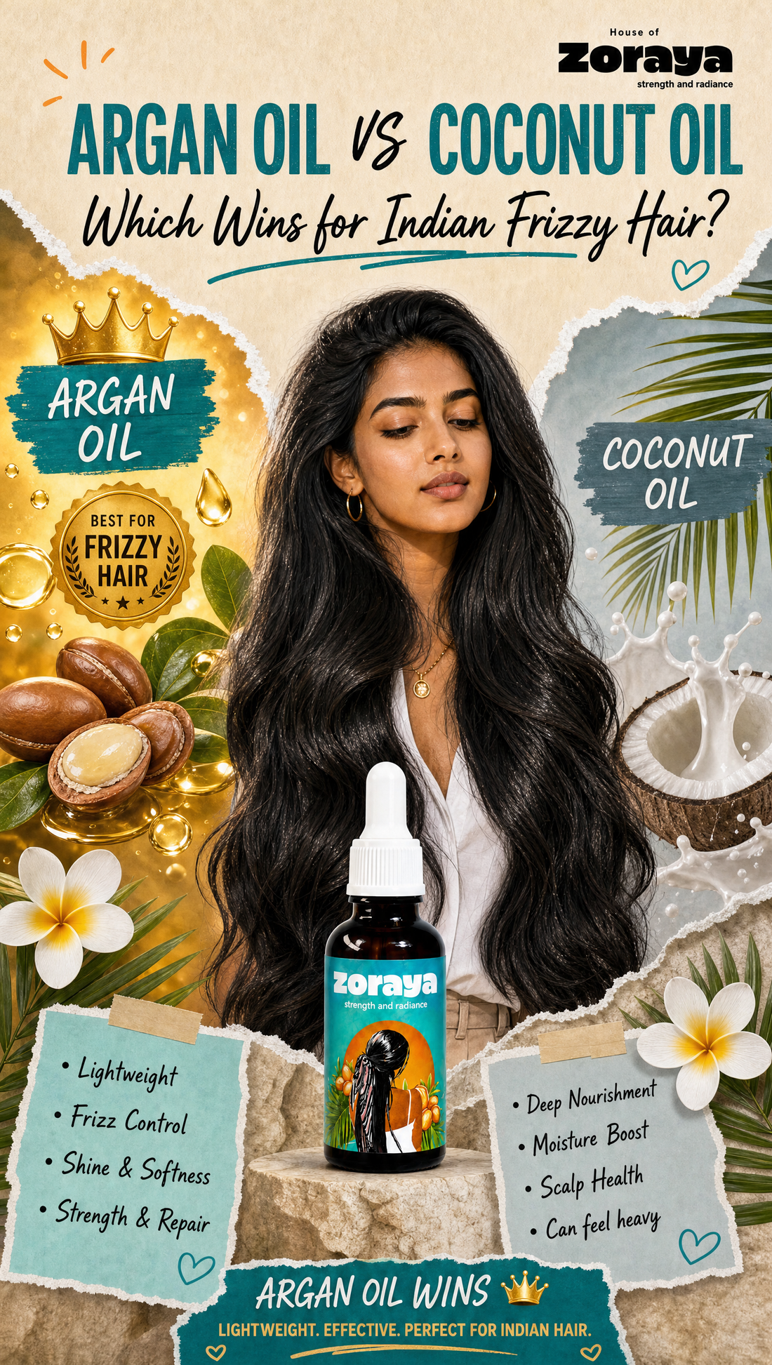 Argan Oil vs Coconut Oil for Frizzy Hair: Which Wins for Indian Hair?